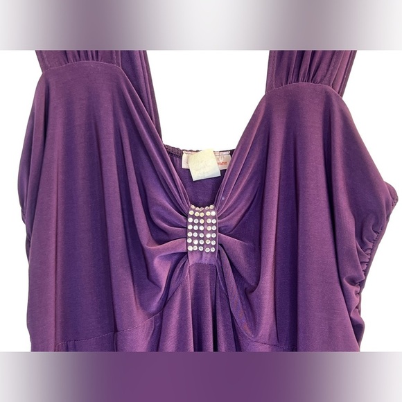 Pretty Woman Women's Dress 3X Sleeveless Long Sleeve Cropped Sweater Purple - Picture 4 of 13